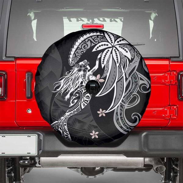Hibiscus Plumeria Mix Polynesian Turtle Gray Spare Tire Cover AH main image 0