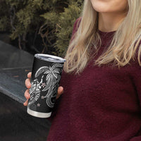 Polynesian Mermaid Plumeria Tribal Tattoo Tumbler Cup