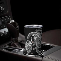 Polynesian Mermaid Plumeria Tribal Tattoo Tumbler Cup