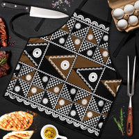Fiji Brown Masi Pattern Apron Fijian Tapa