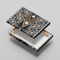Fiji Brown Masi Pattern Canvas Wall Art Fijian Tapa