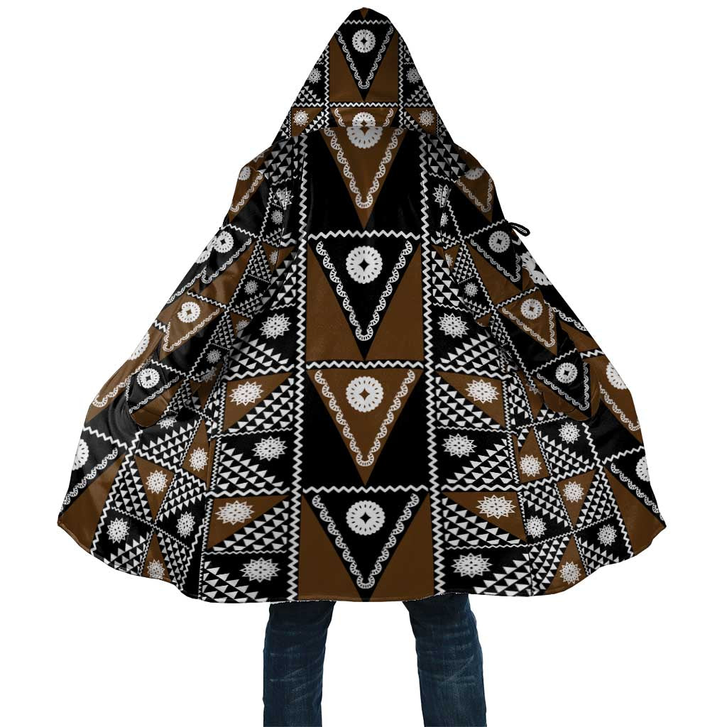 Fiji Brown Masi Pattern Cloak Fijian Tapa