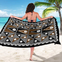 Fiji Brown Masi Pattern Sarong Fijian Tapa