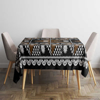 Fiji Brown Masi Pattern Tablecloth Fijian Tapa