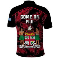 Fiji Rugby Polo Shirt Flying Fijians Red Palm Tree Version LT01 - Polynesian Pride