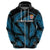 Custom Fiji Rugby Hoodie Flying Fijians Blue Palm Tree Version LT01 - Polynesian Pride
