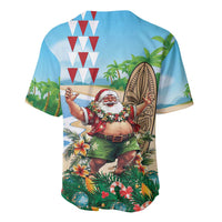Hawaii Christmas Santa Claus Baseball Jersey Mele Kalikimaka Tropical Beach LT01 - Polynesian Pride