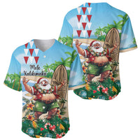 Hawaii Christmas Santa Claus Baseball Jersey Mele Kalikimaka Tropical Beach LT01 - Polynesian Pride