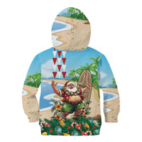Hawaii Christmas Santa Claus Kid Hoodie Mele Kalikimaka Tropical Beach