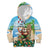 Hawaii Christmas Santa Claus Kid Hoodie Mele Kalikimaka Tropical Beach