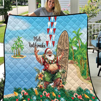 Hawaii Christmas Santa Claus Quilt Mele Kalikimaka Tropical Beach LT01 Art - Polynesian Pride