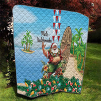 Hawaii Christmas Santa Claus Quilt Mele Kalikimaka Tropical Beach LT01 - Polynesian Pride
