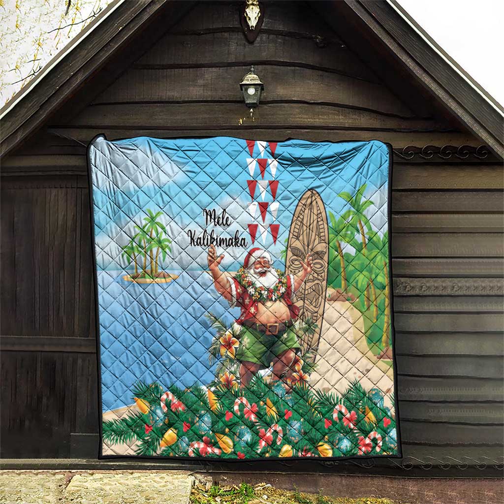 Hawaii Christmas Santa Claus Quilt Mele Kalikimaka Tropical Beach LT01 - Polynesian Pride