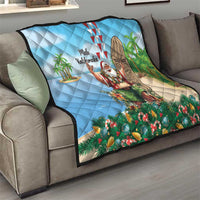 Hawaii Christmas Santa Claus Quilt Mele Kalikimaka Tropical Beach LT01 - Polynesian Pride