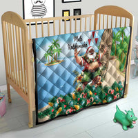 Hawaii Christmas Santa Claus Quilt Mele Kalikimaka Tropical Beach LT01 - Polynesian Pride