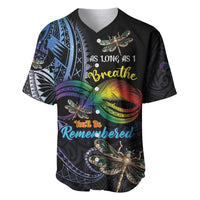 Personalised Polynesian Memorial Baseball Jersey As Long As I Breathe You'll Be Remembered LT01 Colorful - Polynesian Pride