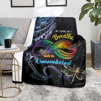 Polynesian Memorial Blanket As Long As I Breathe You'll Be Remembered