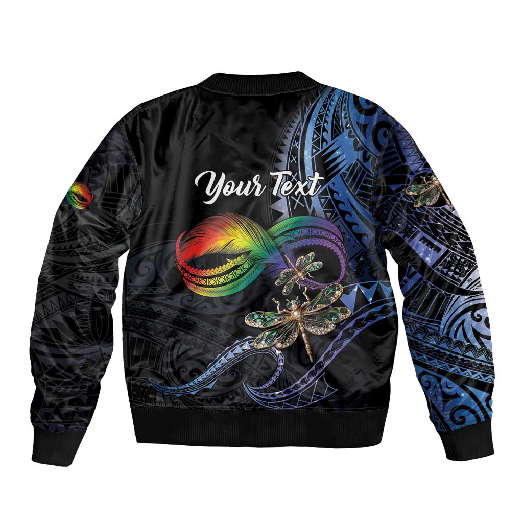 Personalised Polynesian Memorial Bomber Jacket As Long As I Breathe You'll Be Remembered