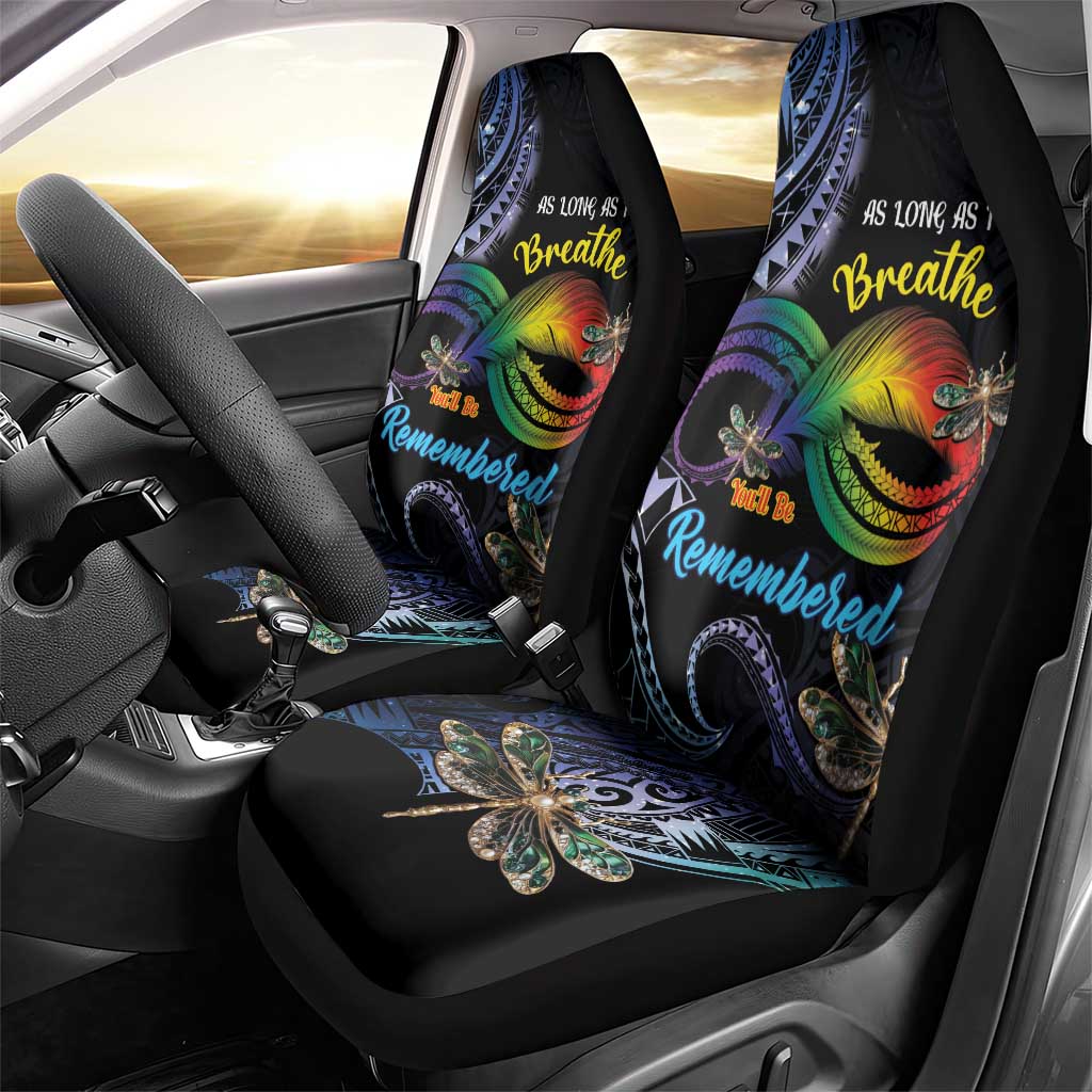 Polynesian Memorial Car Seat Cover As Long As I Breathe You'll Be Remembered