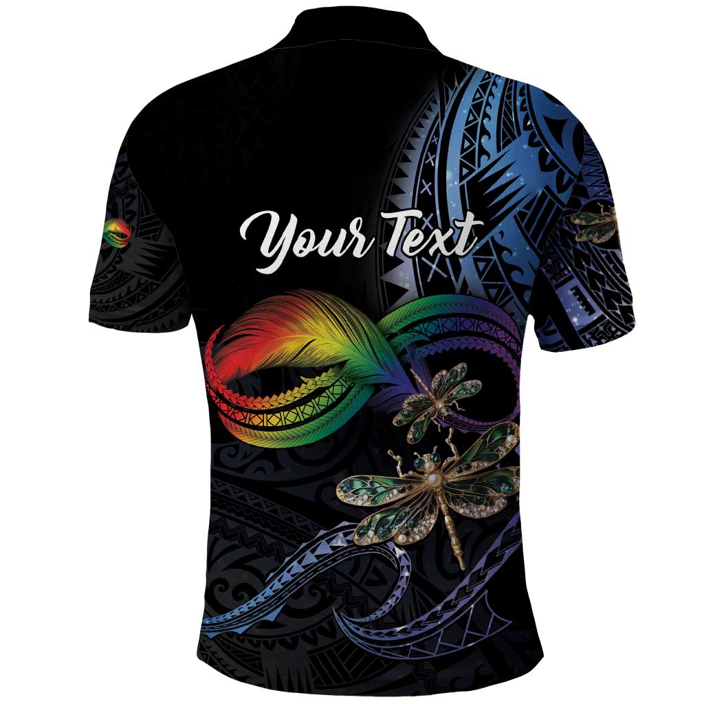 Personalised Polynesian Memorial Polo Shirt As Long As I Breathe You'll Be Remembered