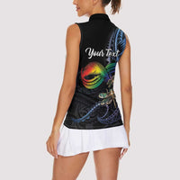 Personalised Polynesian Memorial Women Sleeveless Polo Shirt As Long As I Breathe You'll Be Remembered