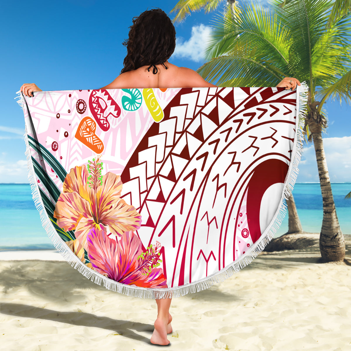 Pasifika Festival Beach Blanket Tribal Pattern Tropical Style