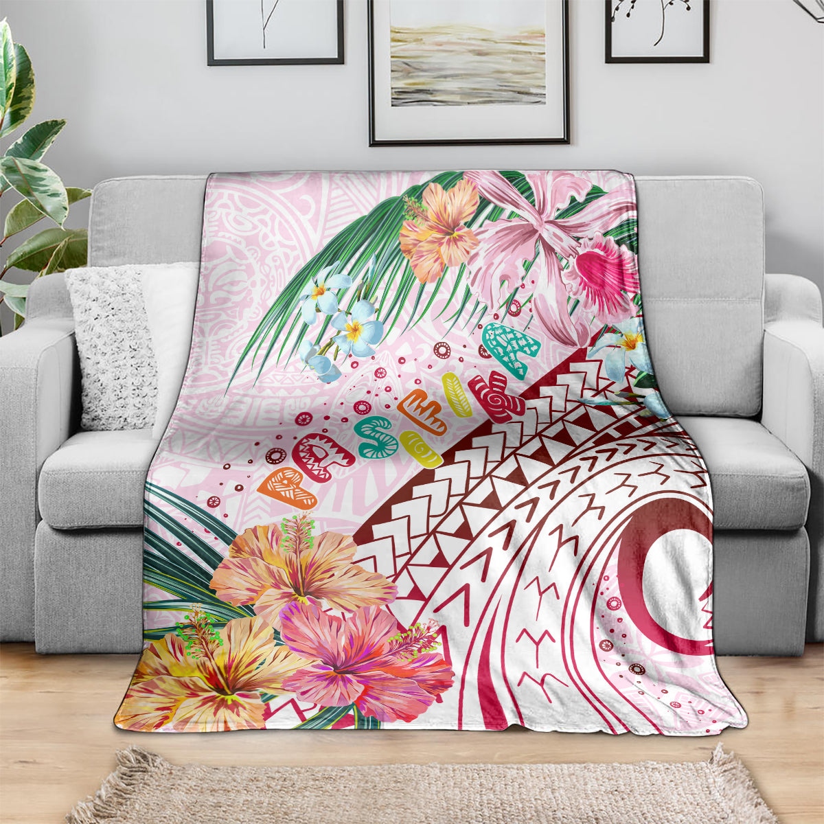 Pasifika Festival Blanket Tribal Pattern Tropical Style