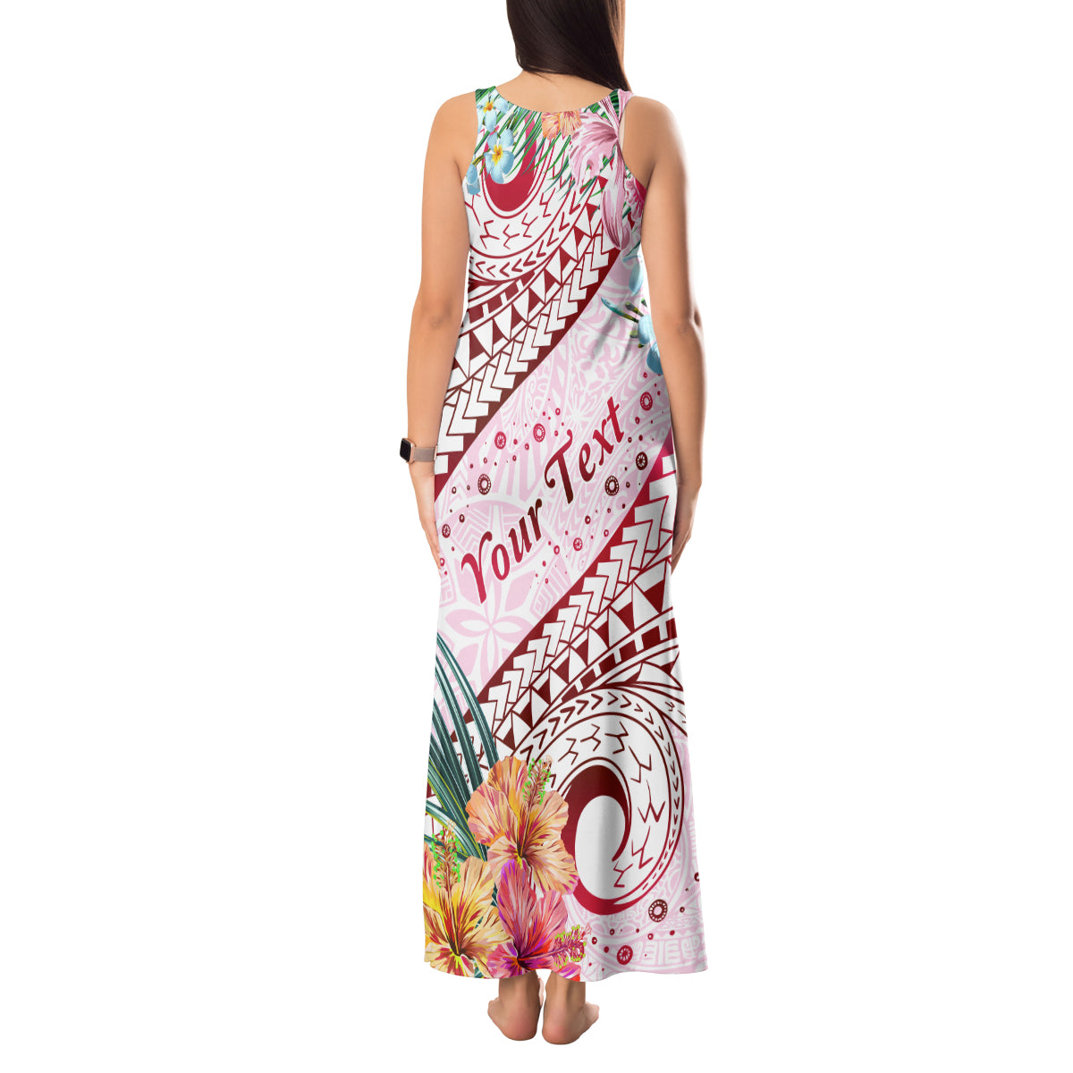 Pasifika Festival Tank Maxi Dress Tribal Pattern Tropical Style LT01 - Polynesian Pride