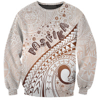 Pasifika Festival Sweatshirt Vintage Tribal Pattern LT01 Unisex Brown - Polynesian Pride