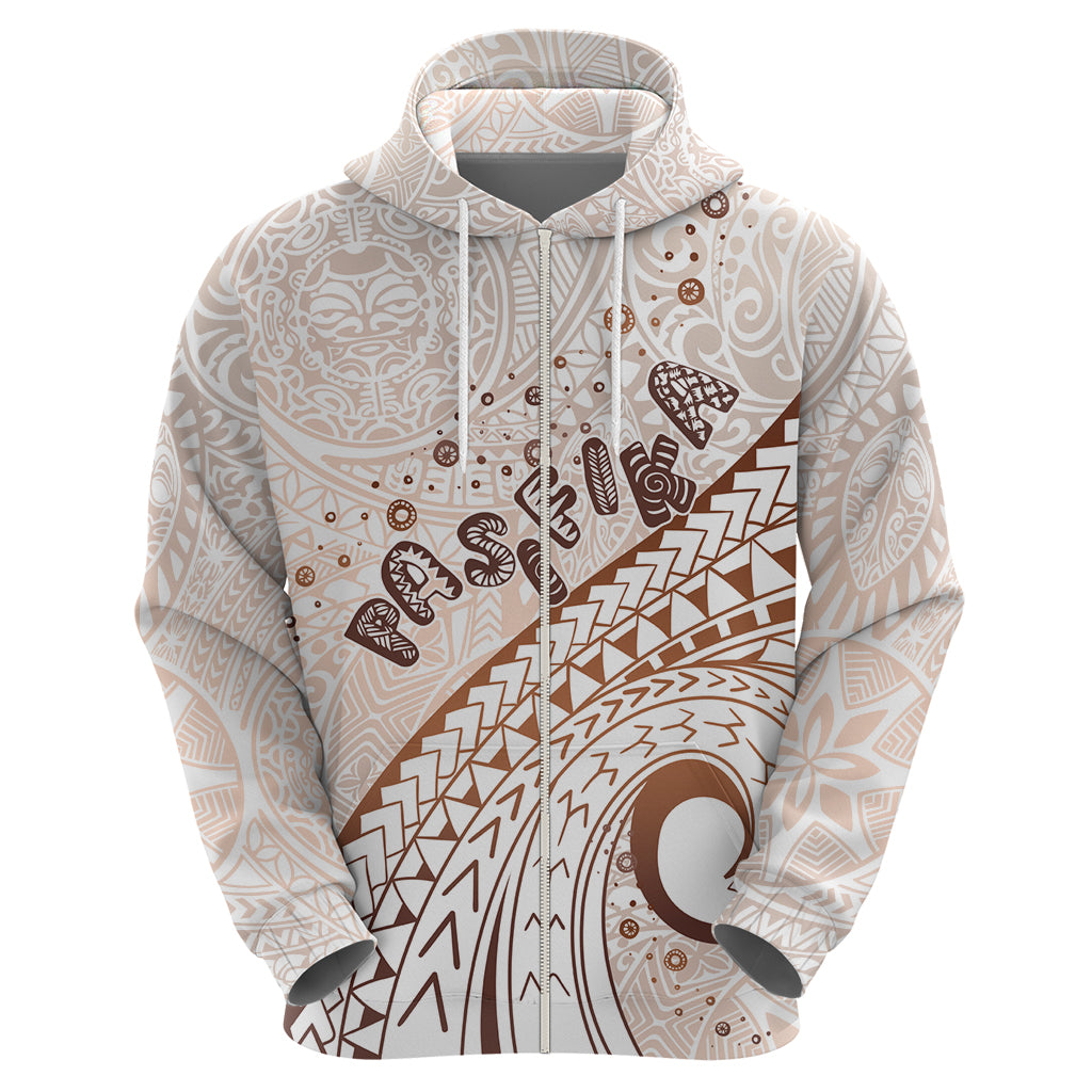 Pasifika Festival Zip Hoodie Vintage Tribal Pattern LT01 - Polynesian Pride