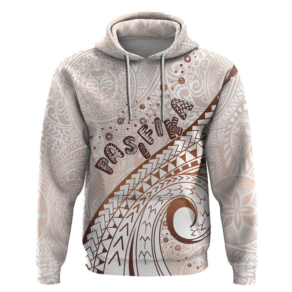 Pasifika Festival Zip Hoodie Vintage Tribal Pattern LT01 Pullover Hoodie Brown - Polynesian Pride