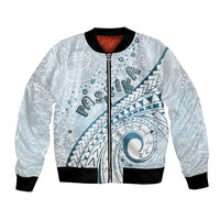 Pasifika Festival Bomber Jacket Tribal Pattern Blue Version LT01 Unisex Blue - Polynesian Pride