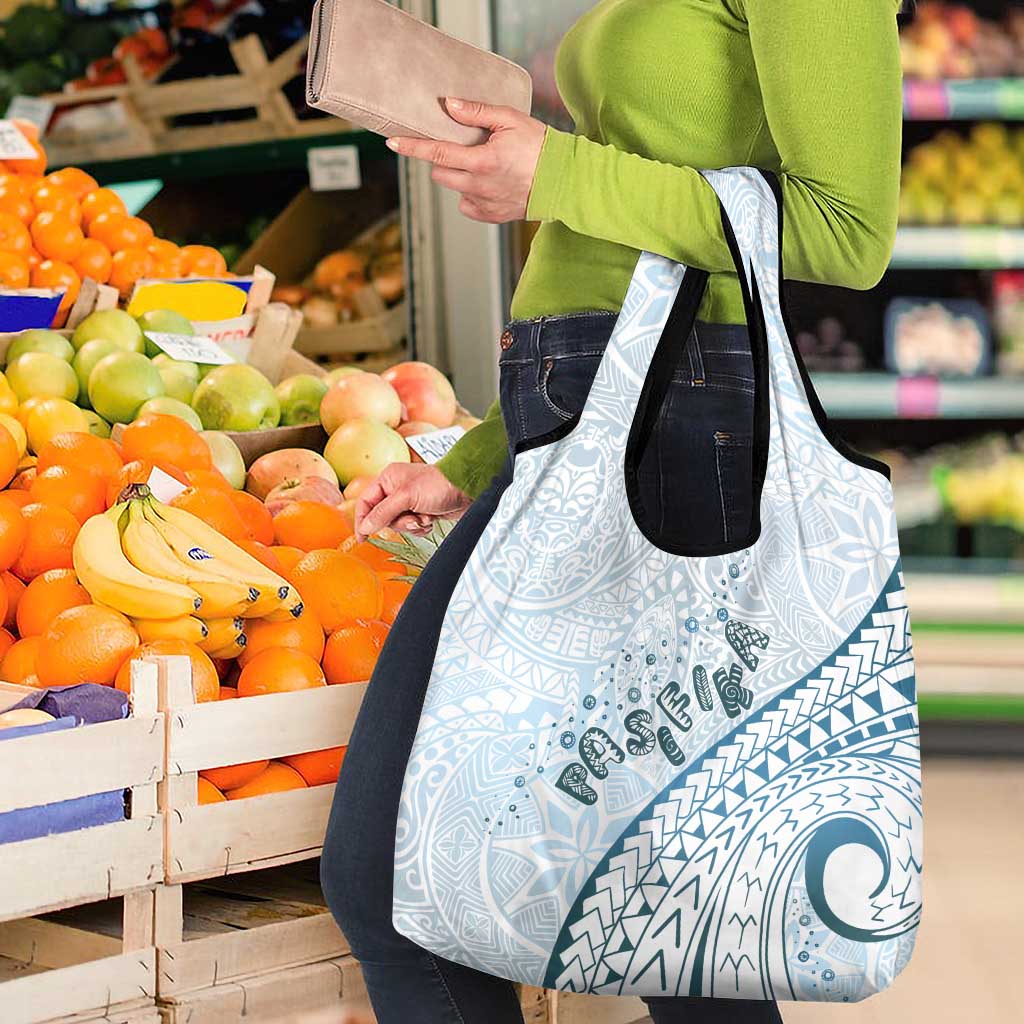 Pasifika Festival Grocery Bag Tribal Pattern Blue Version LT01 - Polynesian Pride