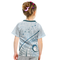 Pasifika Festival Kid T Shirt Tribal Pattern Blue Version LT01 - Polynesian Pride