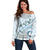 Pasifika Festival Off Shoulder Sweater Tribal Pattern Blue Version LT01 Women Blue - Polynesian Pride