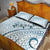 Pasifika Festival Quilt Bed Set Tribal Pattern Blue Version