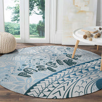 Pasifika Festival Round Carpet Tribal Pattern Blue Version LT01 - Polynesian Pride