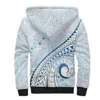 Pasifika Festival Sherpa Hoodie Tribal Pattern Blue Version LT01 - Polynesian Pride