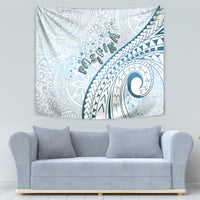 Pasifika Festival Tapestry Tribal Pattern Blue Version
