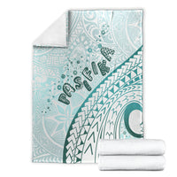 Pasifika Festival Blanket Tribal Pattern Teal Version