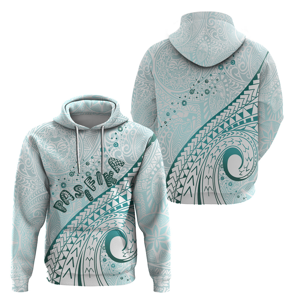 Pasifika Festival Hoodie Tribal Pattern Teal Version LT01 - Polynesian Pride