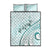 Pasifika Festival Quilt Bed Set Tribal Pattern Teal Version