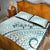 Pasifika Festival Quilt Bed Set Tribal Pattern Teal Version