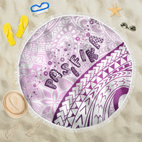 Pasifika Festival Beach Blanket Tribal Pattern Lilac Version