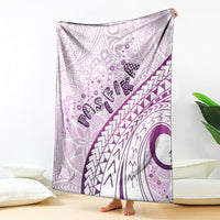 Pasifika Festival Blanket Tribal Pattern Lilac Version