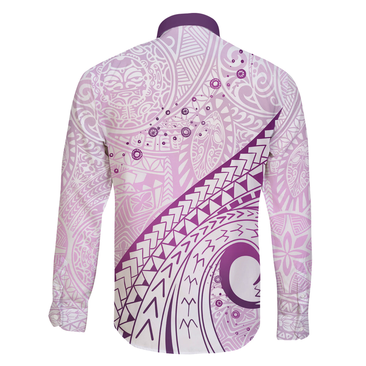 Pasifika Festival Family Matching Mermaid Dress and Hawaiian Shirt Tribal Pattern Lilac Version LT01 - Polynesian Pride