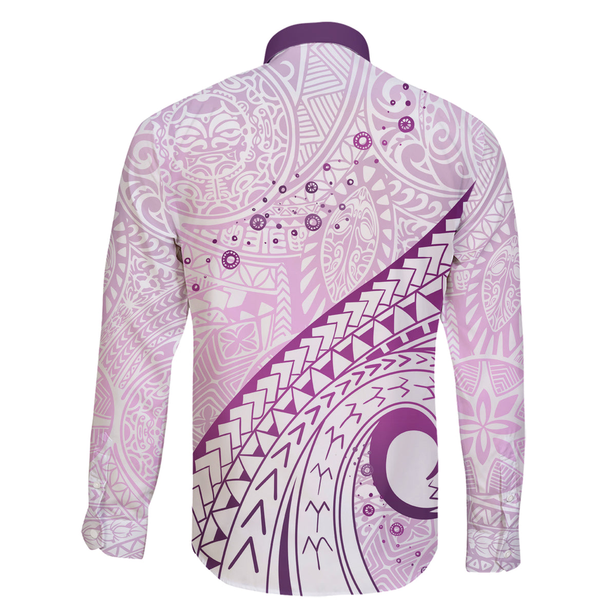 Pasifika Festival Family Matching Short Sleeve Bodycon Dress and Hawaiian Shirt Tribal Pattern Lilac Version LT01 - Polynesian Pride