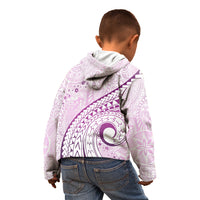 Pasifika Festival Kid Hoodie Tribal Pattern Lilac Version LT01 - Polynesian Pride