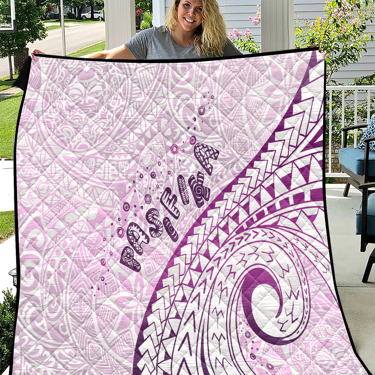 Pasifika Festival Quilt Tribal Pattern Lilac Version LT01 Purple - Polynesian Pride