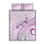 Pasifika Festival Quilt Bed Set Tribal Pattern Lilac Version